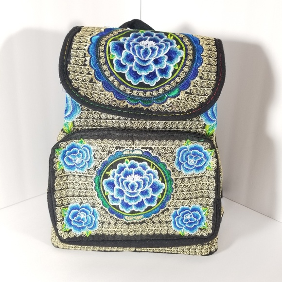 Handbags - Embroided backpack, cultural, new without tag